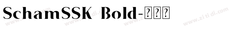 SchamSSK Bold字体转换